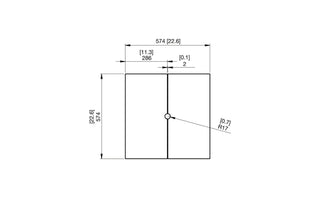 Ecosmart S22 Glass Cover Plate - top view.