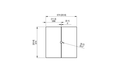 Ecosmart S22 Glass Cover Plate - top view.