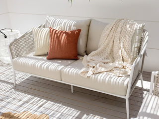 Safari Sofa Set | Outdoor Lounge Setting in White / Linen / Beech / Without Coffee Table_2