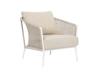 Safari Sofa Set | Outdoor Lounge Setting in White / Linen / Beech / Milos Coffee Table Set_9