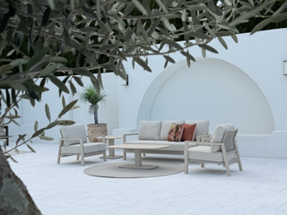Salusa Sofa  | Outdoor Lounge Setting with Chania Lift Coffee Table 5