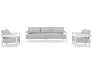Pasadena Sofa Set | Outdoor Lounge Setting in White / Dove / 5 Seater / Pasadena Coffee Table_3