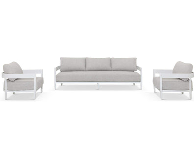 Pasadena Sofa Set | Outdoor Lounge Setting in White / Dove / 5 Seater / Pasadena Coffee Table_3