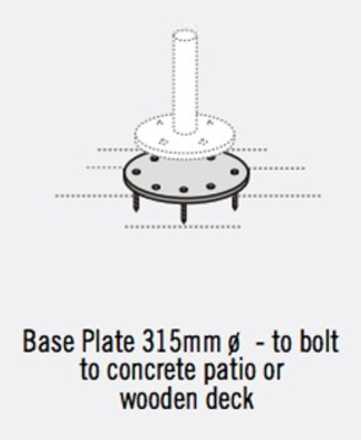 Eclipse & Aurora Cantilever Base Plate 316 Stainless Steel 2.