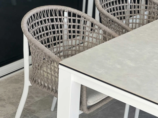 MELB  CLEARANCE- Adele Ceramic table with Mira Chairs 7pc Outdoor Dining Setting_2