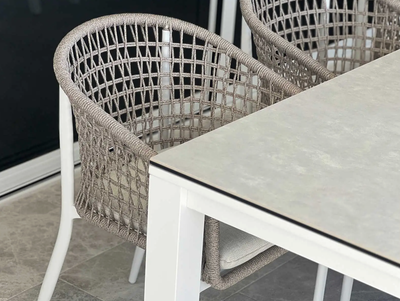 MELB  CLEARANCE- Adele Ceramic table with Mira Chairs 7pc Outdoor Dining Setting_2