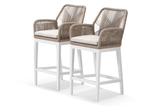 Serang Outdoor Bar Chair Set in White / Biscuit / Pebble / Set of 2_1