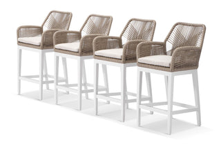 Serang Outdoor Bar Chair Set in White / Biscuit / Pebble / Set of 4_1