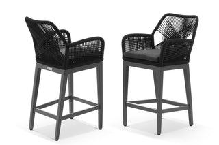 Serang Outdoor Bar Chair Set in Charcoal / Black / Coal / Set of 2_3