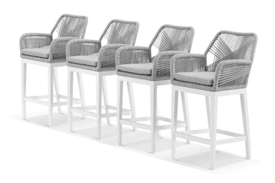 Serang Outdoor Bar Chair Set in White / Gobi / Grey Ridge / Set of 4_1