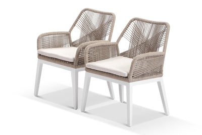 Serang Outdoor Dining Chair Set in White / Biscuit / Pebble / Set of 2_1