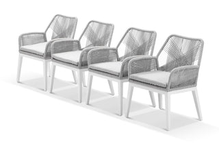 Serang Outdoor Dining Chair Set in White / Gobi / Grey Ridge / Set of 4_1