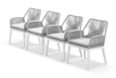 Serang Outdoor Dining Chair Set in White / Gobi / Grey Ridge / Set of 4_1