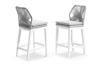 Serang Armless Outdoor Bar Chair Set in White / Gobi / Grey Ridge / Set of 2_5