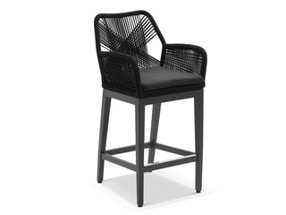 Serang Outdoor Bar Chair in Charcoal / Black / Coal