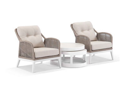 Serang Sofa Set | Outdoor Lounge Setting in White / Biscuit / Pebble / 4 Seater / Without Coffee Table_2