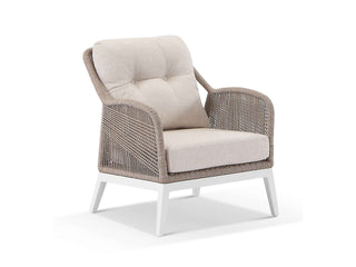 Serang Outdoor Armchair in White / Biscuit / Pebble