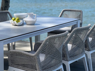 Serang Outdoor Dining Chair in White / Gobi / Grey Ridge 3.