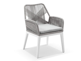 Serang Outdoor Dining Chair in White / Gobi / Grey Ridge