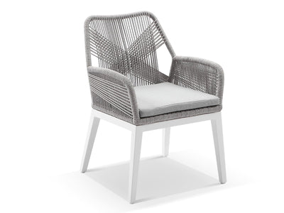 Serang Outdoor Dining Chair Set in White / Gobi / Grey Ridge / Set of 4_4