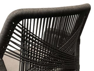 Mona Extension Table & Serang Chairs | Outdoor Dining Setting in Charcoal / C57 / Black_7