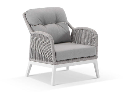 Serang Outdoor Armchair in White / Gobi / Grey Ridge