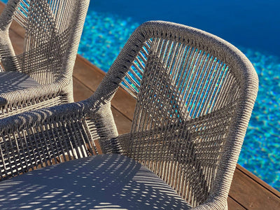 Barcelona Table Extension & Serang Chairs | Outdoor Dining Setting in White / Gobi / 11pc 340cm_3