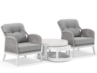 Serang Sofa Set | Outdoor Lounge Setting in White / Gobi / Grey Ridge / 4 Seater / Aspen Coffee Table Set_4