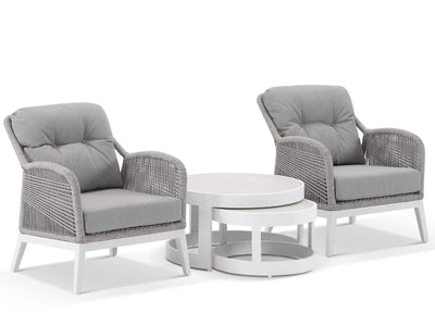 Serang Sofa Set | Outdoor Lounge Setting in White / Gobi / Grey Ridge / 4 Seater / Aspen Coffee Table Set_4
