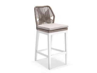 Serang Armless Outdoor Bar Chair Set in White / Biscuit / Pebble / Set of 2_2