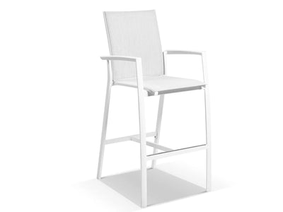 Domiziani Lava Stone Table & Sevilla Chairs | Outdoor Bar Setting in White / Luna Rossa / Frost Grey / 5pc 95cm_4