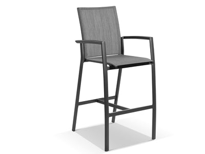 Sevilla Outdoor Bar Chair in Charcoal.