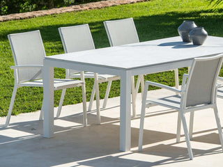 Sevilla Outdoor Dining Chair in White 3.