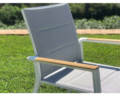Mona Ceramic Extension Table with Sevilla Teak Arm Chairs -11pc Outdoor Dining Setting_10