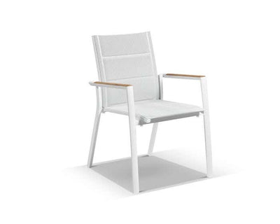 Mona Ceramic Extension Table with Sevilla Teak Arm Chairs -11pc Outdoor Dining Setting_8