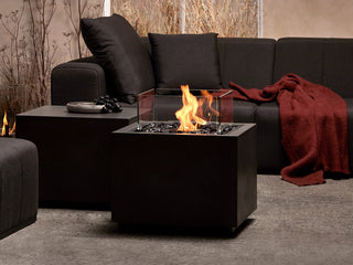 Ecosmart Sidecar 24 Outdoor Fire Pit Table in Graphite - side view 3.