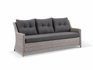 Somerset Outdoor Lounge in Moonscape / Canvas Coal / 3 Seater