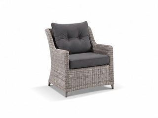 Somerset Outdoor Armchair in Moonscape / Canvas Coal