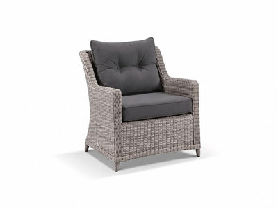 Somerset Outdoor Armchair in Moonscape / Canvas Coal