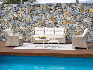 Somerset Sofa Set | Outdoor Lounge Setting in Elk / Beech / 5 Seater / Milos Coffee Table Set_1