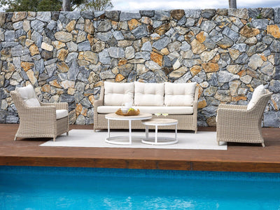 Somerset Sofa Set | Outdoor Lounge Setting in Elk / Beech / 5 Seater / Milos Coffee Table Set_1