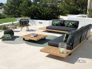 Truro Teak Platform | Outdoor Lounge Setting in Sooty / 5 Seater / Truro Coffee Table_21