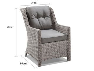 Somerset Outdoor Dining Chair in Elk / Carbon Beige 1