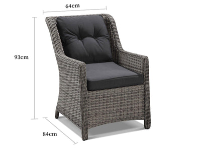 Somerset Outdoor Dining Chair in Moonscape / Canvas Coal 1