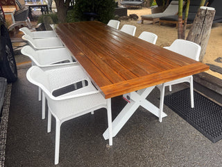 SYD FLOORSTOCK SALE- Lyon Table with Bailey Chair 9pc Dining Setting_1