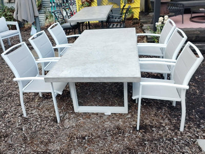 SYD FLOORSTOCK SALE - Marbella Table with Verde Chairs 7pc Outdoor Dining Setting_1