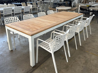 SYD FLOORSTOCK SALE - Barcelona Table with Aztec Chairs 9pc Outdoor Dining Setting_1