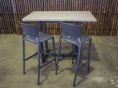 SYD FLOORSTOCK SALE - Geo Bar Table with Safira Bar Chairs 3pc Outdoor Bar Setting_1