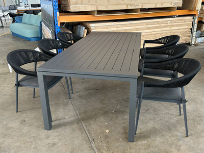 SYD FLOORSTOCK SALE - River with Nivala Chairs 7pc Dining Setting_1