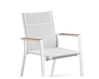 Barcelona Extension Table & Sevilla Teak Arm Chairs | Outdoor Dining Setting in White / 11pc 340cm_8
